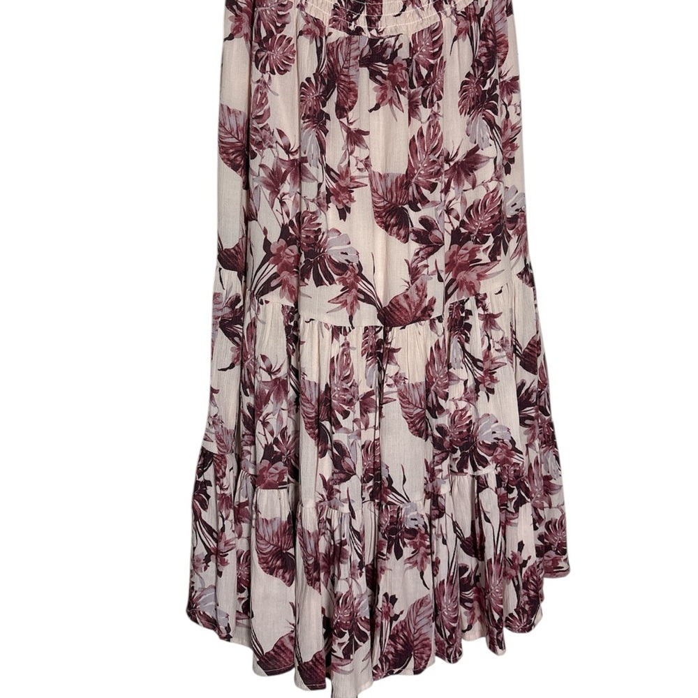 Banana Republic Factory Tiered Flounce Gauze Dress in Pink Sz Small Petite PS SP - Picture 5 of 11